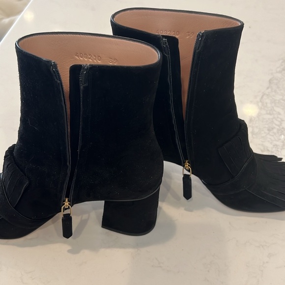 Black Suede Marmont Booties - Picture 8 of 11